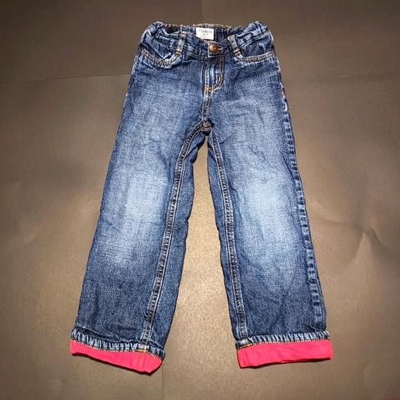 Oshkosh B'gosh Sz 5 lined jeans - Picture 1 of 5